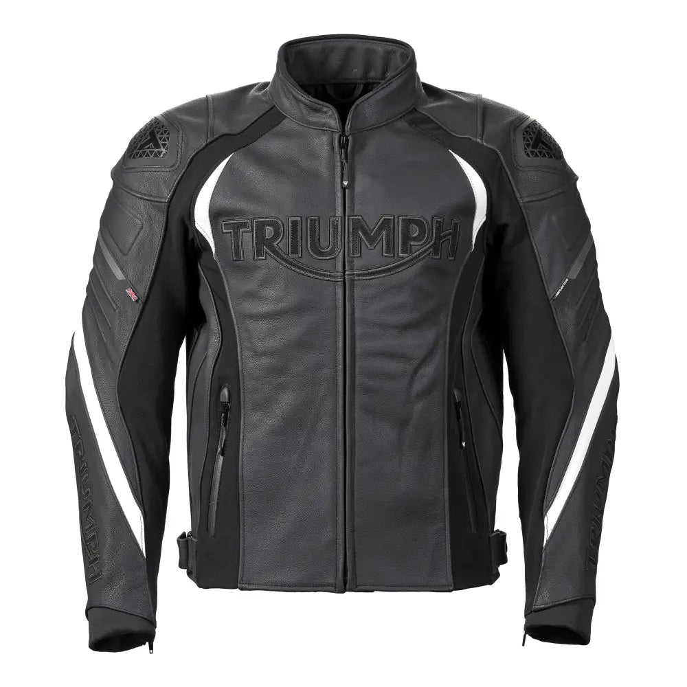 Triple leatherjacket black leather jacket with triumph – Leks Motor as