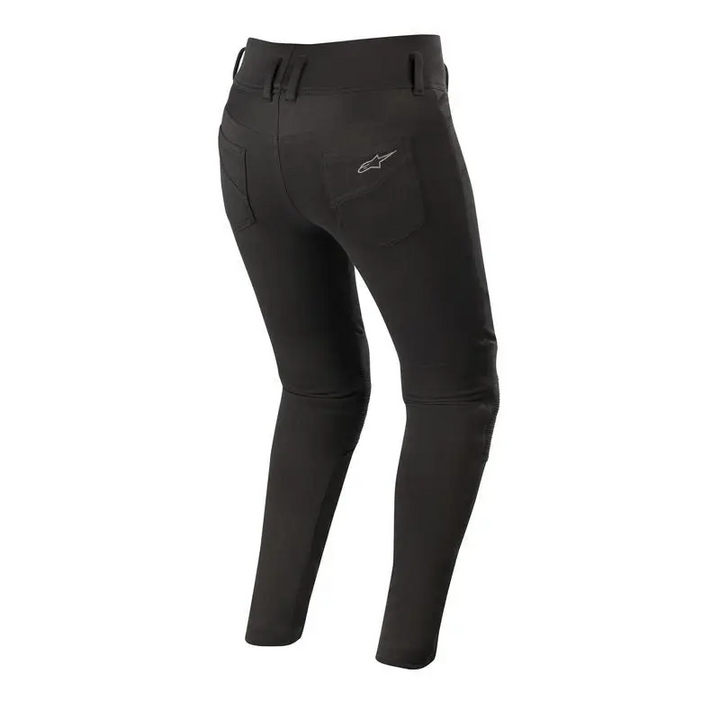 Svart slim-fit motorsykkelridebukse med CE-godkjente Level for Alpinestars Banshee Dame