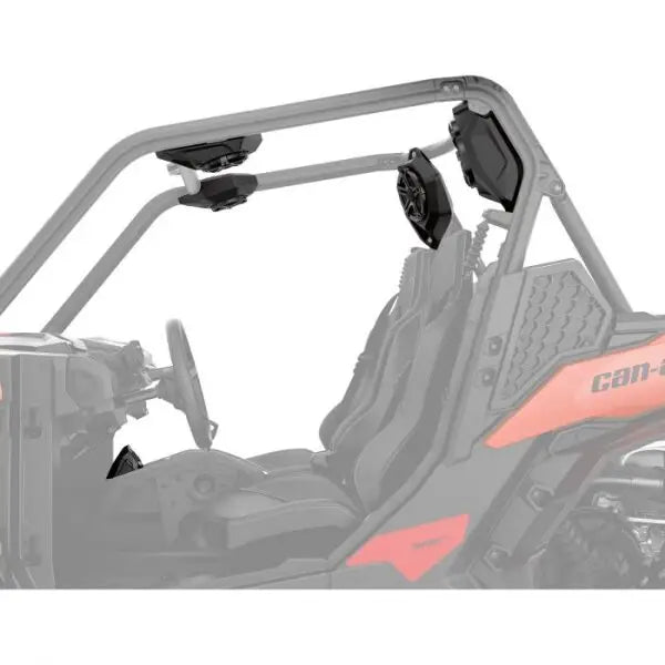 Roll cage mounted speaker system for CAN-AM Komplett Wet Sounds Audiosystem