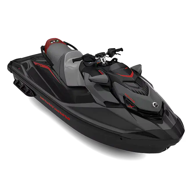 Svart og rød 2019 Sea-Doo Spark 3up jetski i GTR-X 300 (MY26)-design