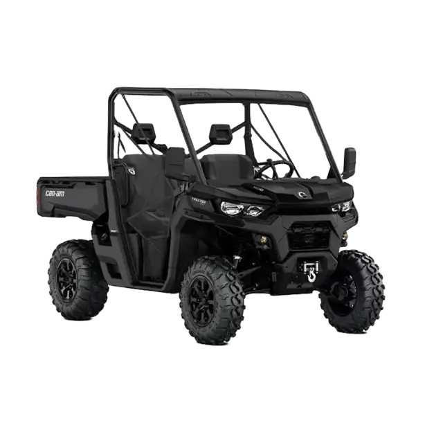 Svart Can-Am Defender Max 850 2019 med store dekk og bur i Traxter HD10 2025