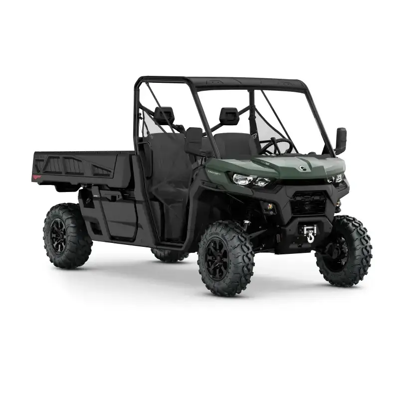 2023 Can-Am Defender Max 1000R i mørkegrønn med sorte accenter og store offroad-dekk