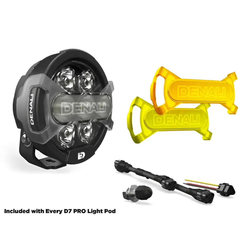 Circular LED auxiliary light pod featuring four bright bulbs for Denali D7 Pro