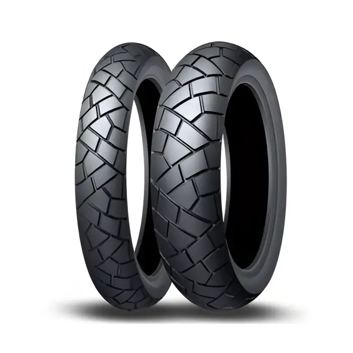 Svarte Dunlop Mixtour-dekk med robust mønster for motorsykkel