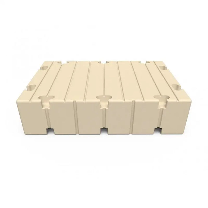 Beige modulær plastflyt med sammenkoblede seksjoner EZ Dock 1M X 1,5M BRYGGEELEMENT