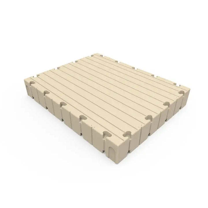 Beige interlocking deck tile for 2,5M X 2M Bryggeelement outdoor flooring