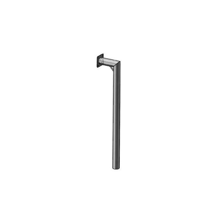 Metal pole with mounting bracket atop FASTBRYGGEMONTERING 18CMX150CM for secure installation