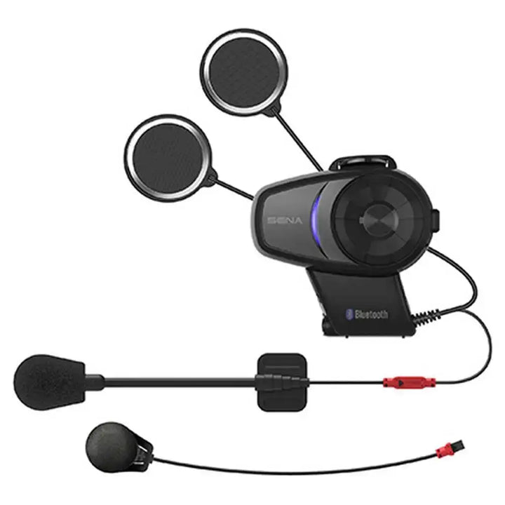 Motorcycle helmet communication system with speakers, microphone, and wires from Lindstrands Lomsen