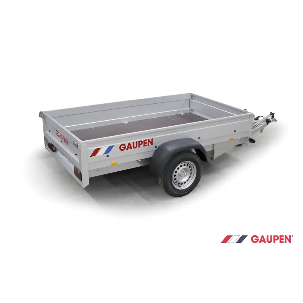 Single-axle Utility Trailer with GAUPEN Branding and Støttehjul, Vekt 1100 kg