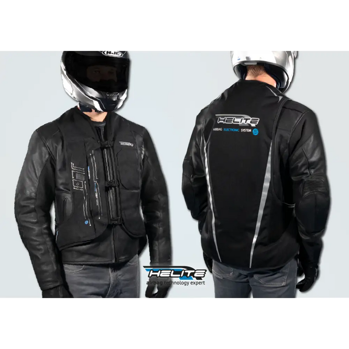 Motorcycle safety jacket with airbag technology, Helite Turtle at Leks Motor Oslo