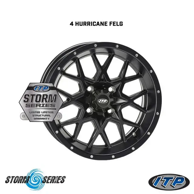 ITP Blackwater Evolution hjul i svart med blank finish og intrikat eikedesign for Can-Am 4x4