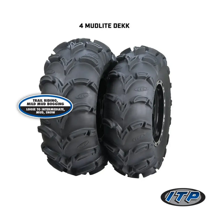 Svarte ATV-dekk med gripende mønster for Can-Am 4x4 28/14 tommer terrengkjøring