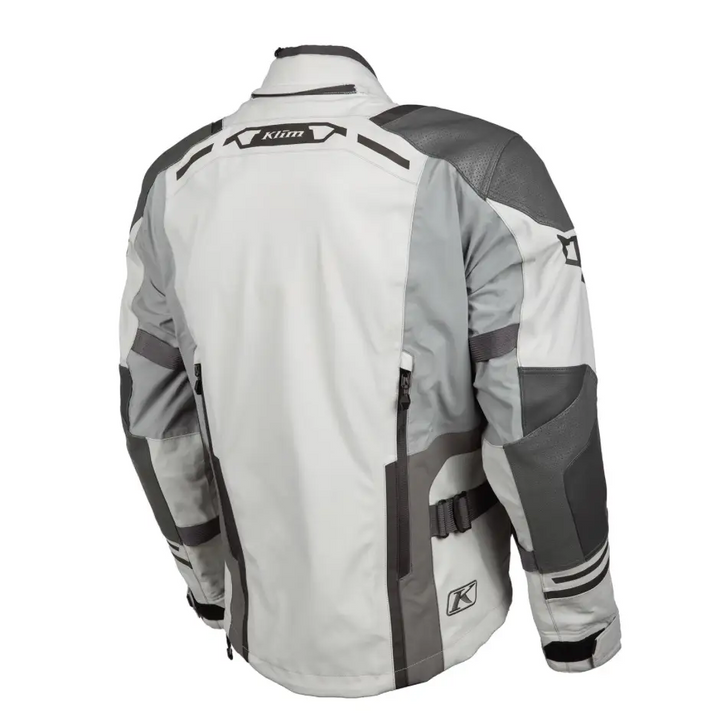 Motorcycle jacket in gray and white, Legendariske Kodiak-jakken med avtakbar stormkrage