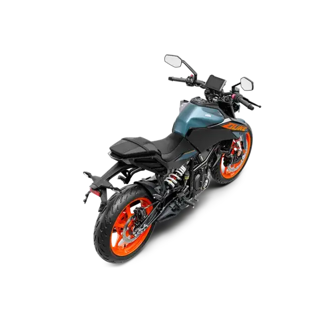 KTM 125 Duke 2025 blå motorsykkel, inspirert av 2019 390 Duke