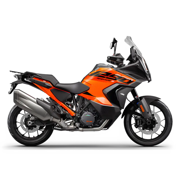 KTM 1290 Super Adventure S med oransje og svart farge for å utforske verdens eventyret