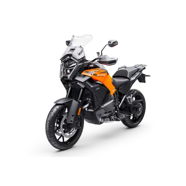 KTM 1290 Super Adventure motorsykkel i oransje og svart med robust design