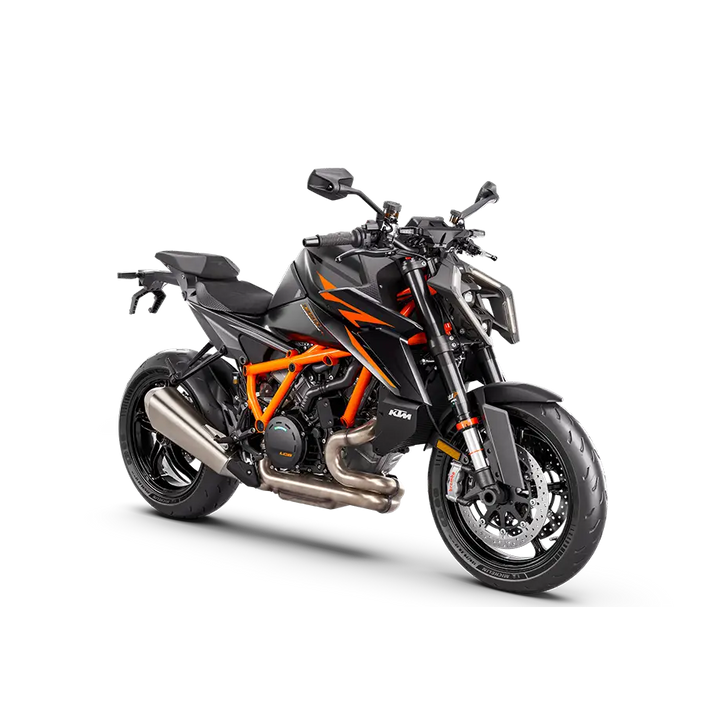 KTM 1290 Super Duke R med svart og oransje farge i KTM 1390 SUPER DUKE R EVO 2025