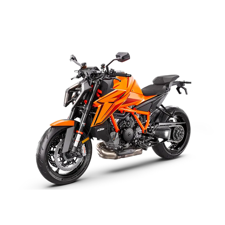 Oransje og svart KTM 1290 Super Duke R i produktet KTM 1390 SUPER DUKE R EVO 2025