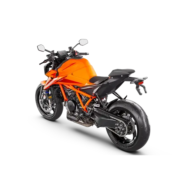 KTM 1390 Super Duke R EVO 2025 oransje med sporty design