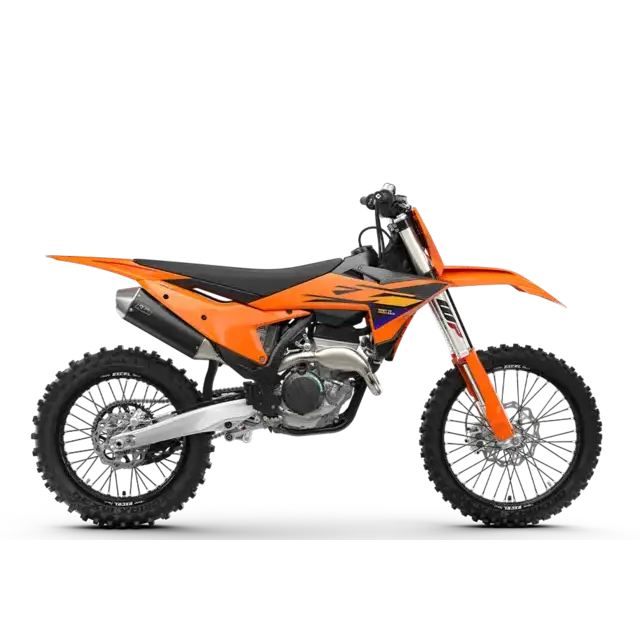 KTM 250 SX-F 2026 orange dirt bike with black accents and silver components
