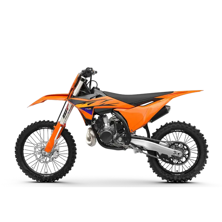 KTM 300 SX 2026 med oransje enduro-motorsykkel og sorte detaljer