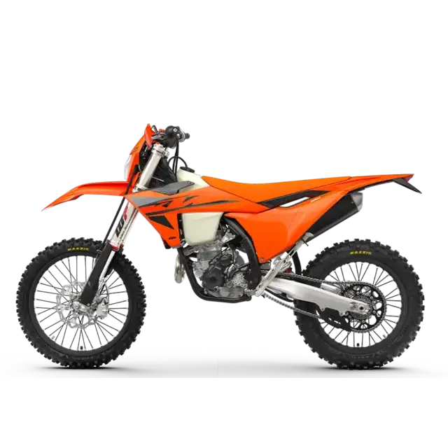 KTM 350 EXC-F 2025 orange enduro motorsykkel med svart aksenter