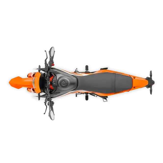 KTM 390 SMC R 2025 orange og svart sporty motorsykkel