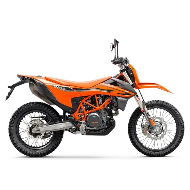 KTM 690 Enduro R 2025 oransje med svart aksenter