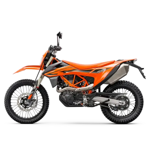 KTM 690 Enduro R 2025 oransje med svart og oransje design