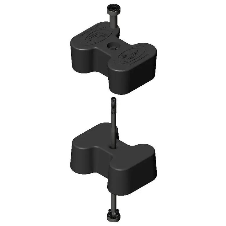 Svart justerbar beinformet hundehalsbånd med metallbeslag og skrutrekker