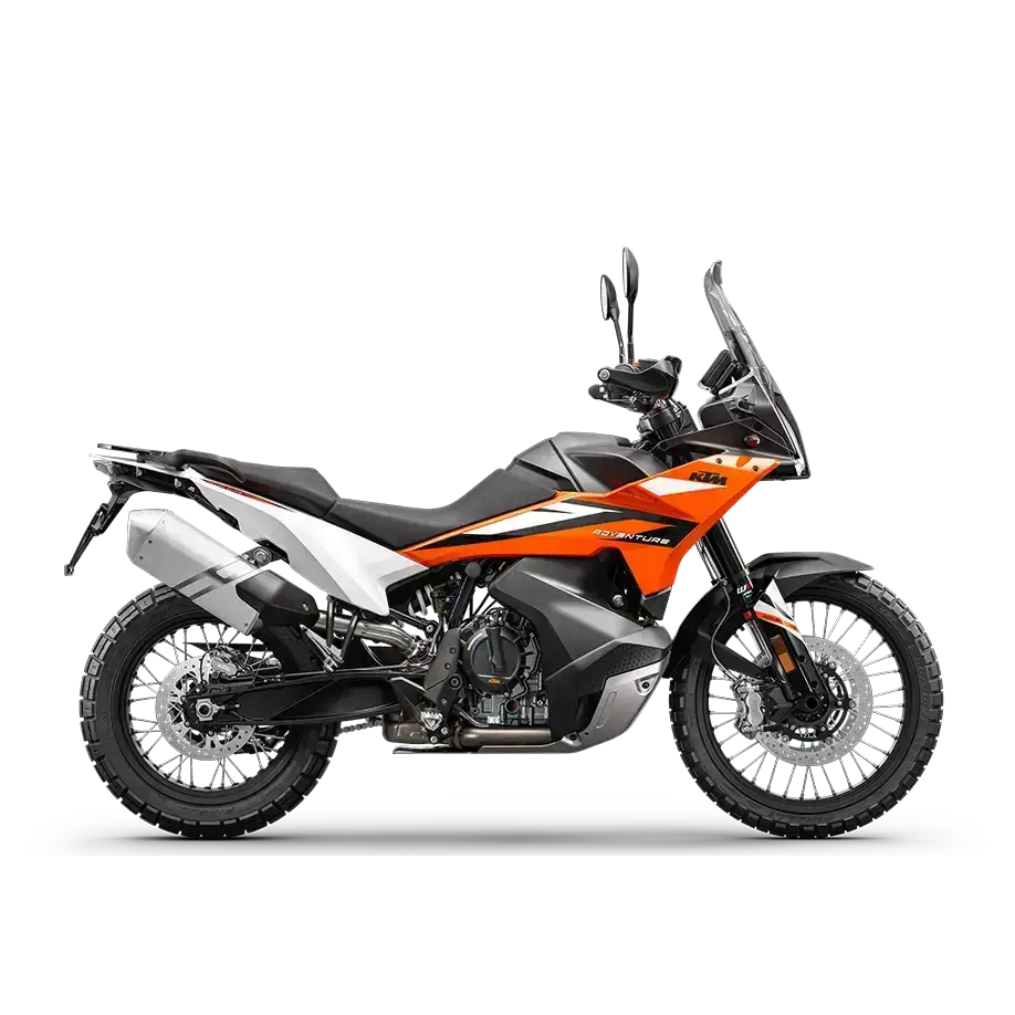 KTM 890 Adventure med oransje og grå farge fra Leks Motor Oslo