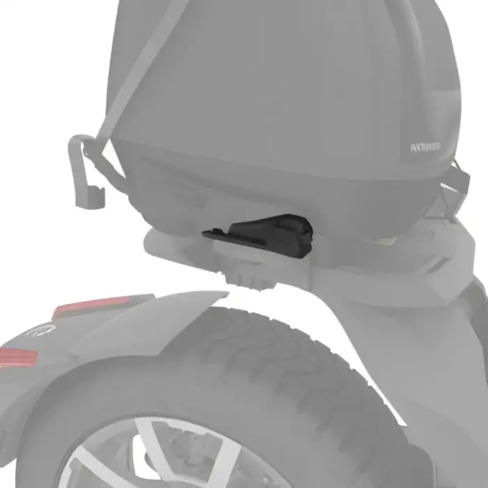 LINQ-LÅS svart motorsykkel baklugg med integrert lås og solid metall