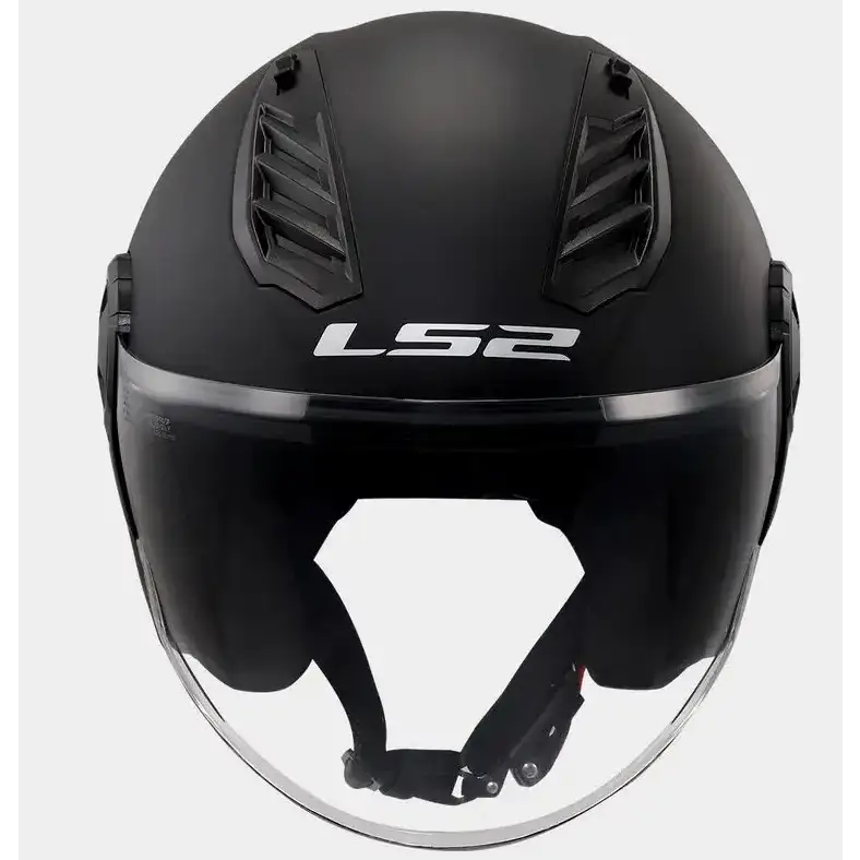 Matte black LS2 Airflow Halvhjelm with clear visor and ekstra polstring for comfort