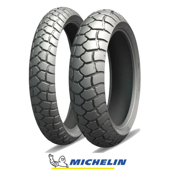 Svarte Michelin Anakee Adventure dekk med robust mønster for motorsykkel