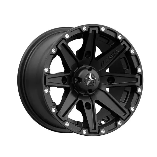 Svart MSA felg med robust fem-spekes design, sølv hjulbolter for Hjulpakke 87 - Can-Am 6x6