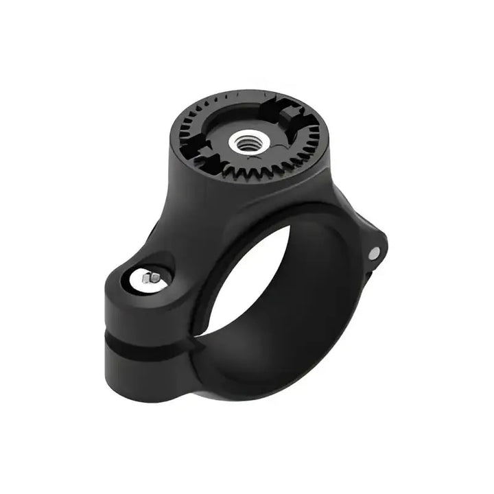 Svart sykkelstyrhåndtakfeste med sentrert gjengestøtte for Quad Lock 360 Bar Clamp Base