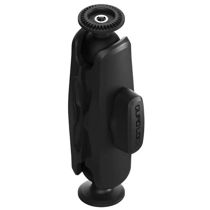 Black Quad Lock 360 Dual Pivot Arm Medium Version med justerbar arm og rund base