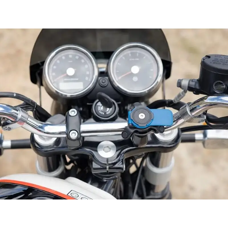 Motorcykelstyre og dashbord med målere og telefonholder for Quad Lock 360 Single Bolt M8