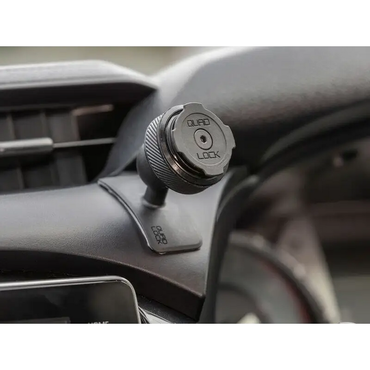 Mørk grå, teksturert smarttelefonholder for bildashboard, Quad Lock Adhesive Dash/Console Car Mount