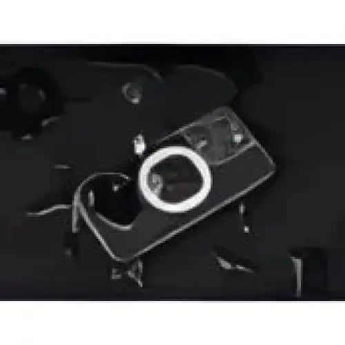 Svart smarttelefondeksel med innebygd magnetring for Quad Lock MAG Poncho Protection