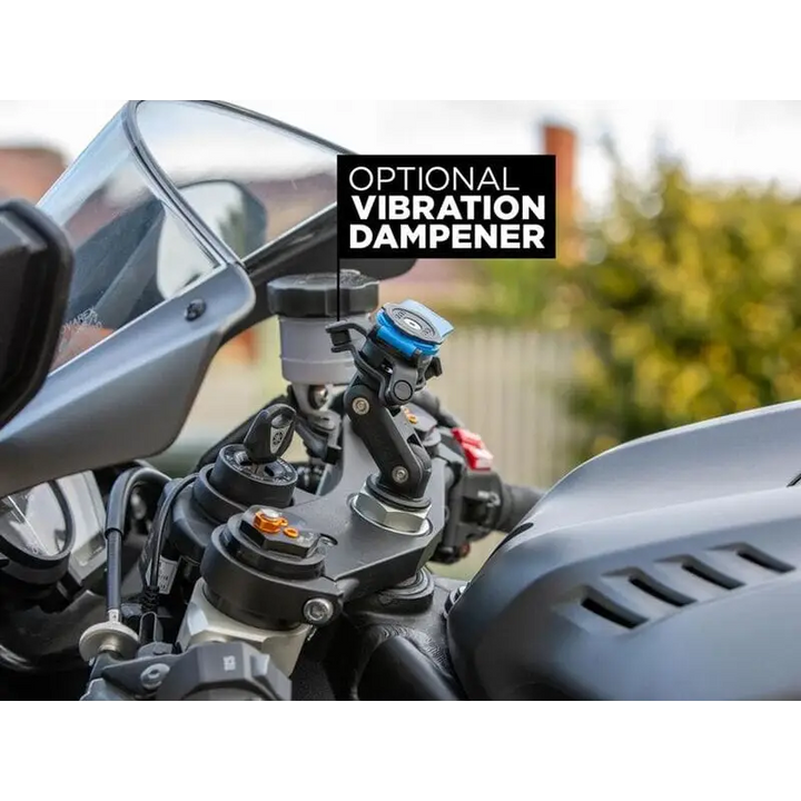 Motorcykelhåndtakmontert telefonholder med støtdemper for Quad Lock Motorcycle Fork Stem Mount PRO