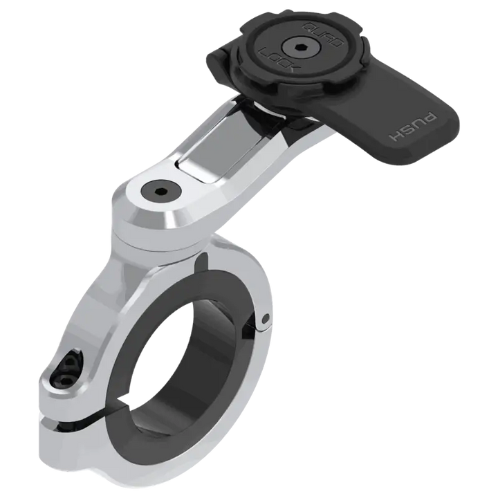 Justerbar sykkelstyringsmontering for telefon, Quad Lock Motorcycle Handlebar Mount PRO Chrome