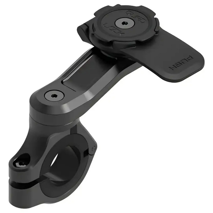 Sort svart sykkelstyringsholder med justerbar arm for Quad Lock Motorcycle Handlebar Mount PRO
