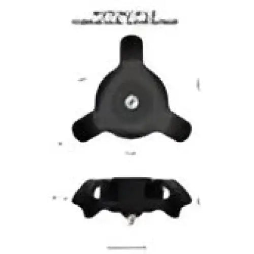 Trebladhodes for Quad Lock Motorcycle Vibration Dampener, svart plast, tre blad