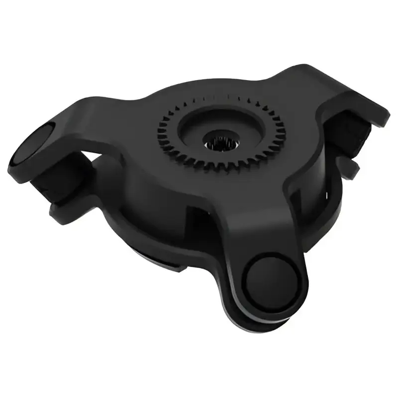 Sort svart plast telefonfeste med roterende base og justerbare ar til Quad Lock Motorcycle Vibration Dampener