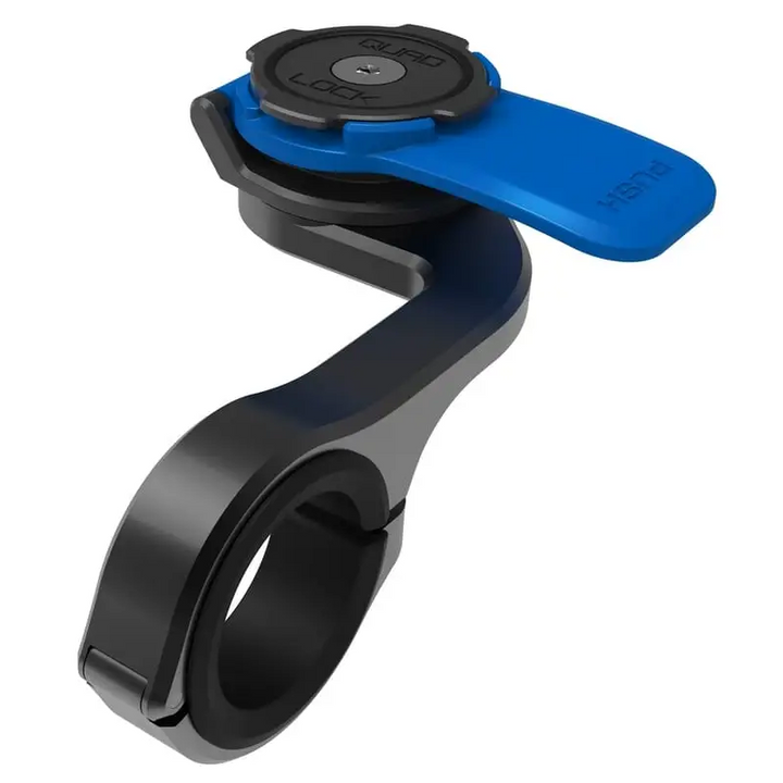 Blå og svart styrestøtte for sykkeltelefon, Quad Lock Out Front Mount Pro