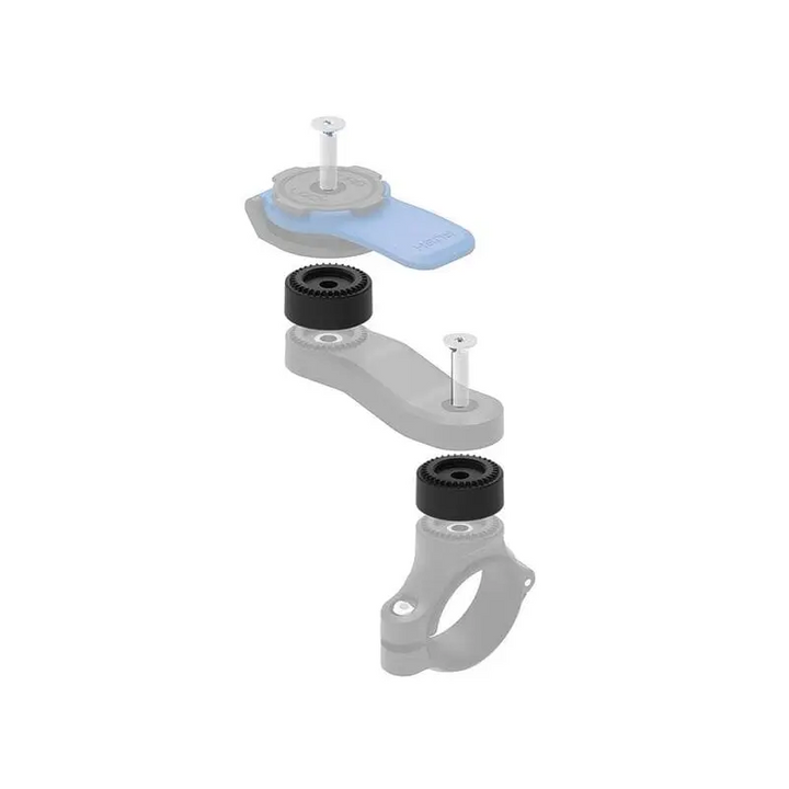Modulært monteringssystem for elektroniske enheter med Quad Lock Spacer Rings