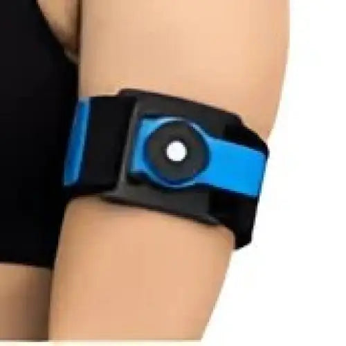 Justerbar svart og blå armstøtte med sentralt dreiehjul for Quad Lock Sports Armband