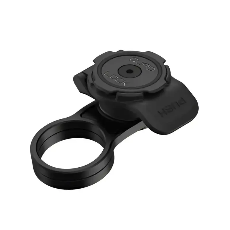 Black sykkel- eller motorsykkeltelefonholder med hurtiglås for Quad Lock Stem Cap Mount