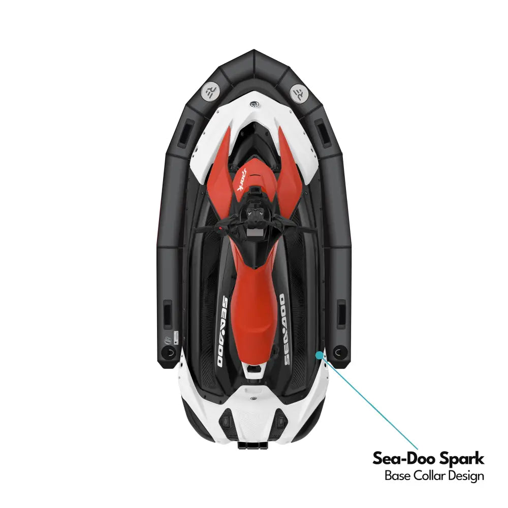 Ride engine base pwc collar plus for red and black sea-doo spark personal watercraft with white accents